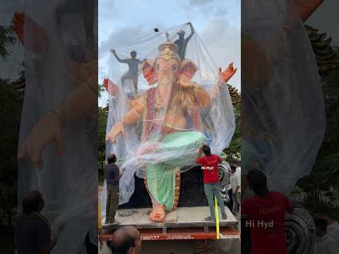 Ganesh Aagman In Hyderabad 2024 | Big Ganesh For Ganesh Chaturthi #ganesh #ytshorts #youtubeshorts