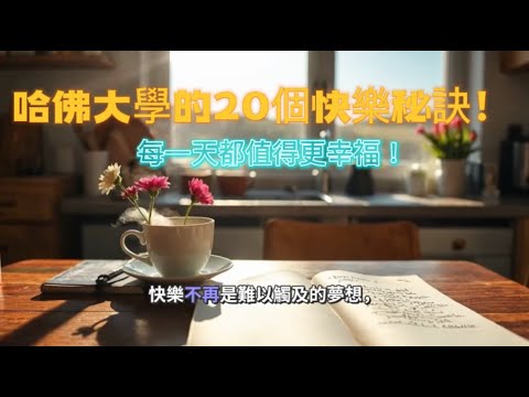 哈佛大學的20個快樂秘訣！每一天都值得更幸福！