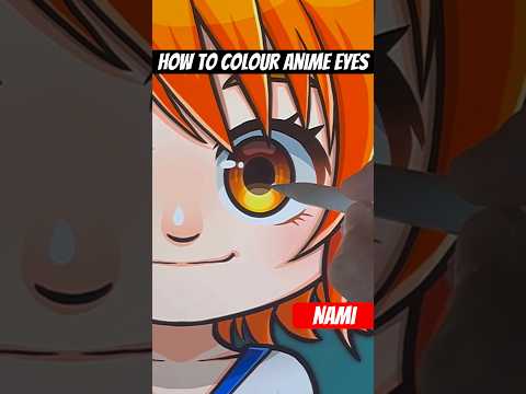 How to Colour Anime Eyes - Nami One Piece #howtodraw #digitalart #animeart