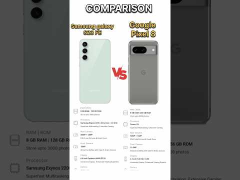 Samsung galaxy S23 FE vs Google pixel 8  !! galaxy s23fe 👍 google pixel 8 #tecnicalguruji #shorts