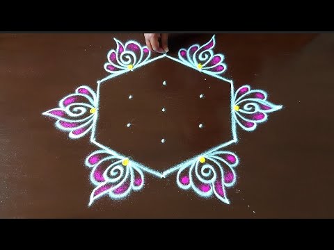 5*3 dots simple rangoli designs🌺 thipikiyanchi rangoli🌺 Rangoli muggulu 🌺 rangoli kolam#rangoli