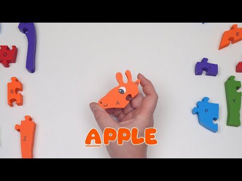 Toddler ABC Learning Video with Giraffe Puzzle!