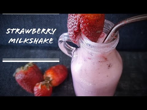 Strawberry🍓🍓 Milkshake🧋 with few ingredients | Fresh Strawberry Ice Cream Milkshake | Quick recipe 