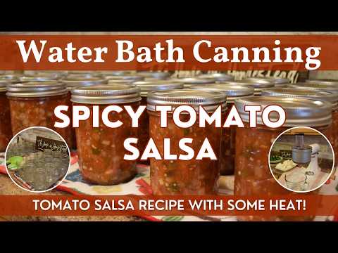 Spicy Tomato Salsa | Homemade Salsa Recipe | Spicy Tomato Based Salsa Recipe & How to Water Bath Can