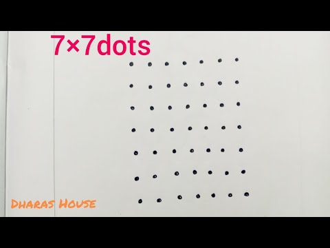 7×7dots karthikai madha kolam||karthikai madha special kolam||dots rangoli||dharas house||#73