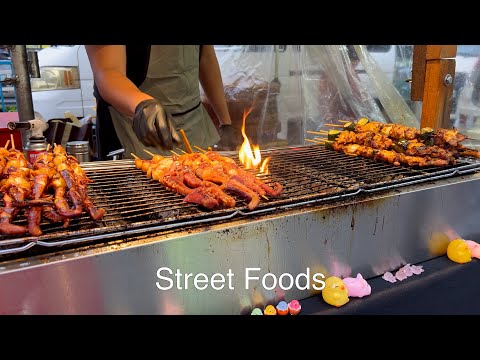 Discover Foods In Night Market / Pasar Malam -4K Video-