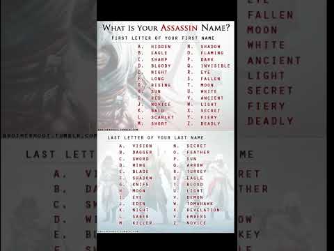 what is your assassin name?