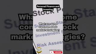 📈💼 Mastering the Stock Market: Common Strategies ! #stockmarketstrategies  #investingtips  #shorts