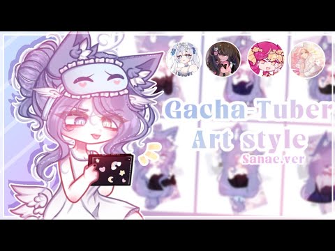 ‼️🤍Drawing Gacha-Tuber art styles on my oc‼️[