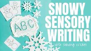 Snowy Sensory Writing for Preschool