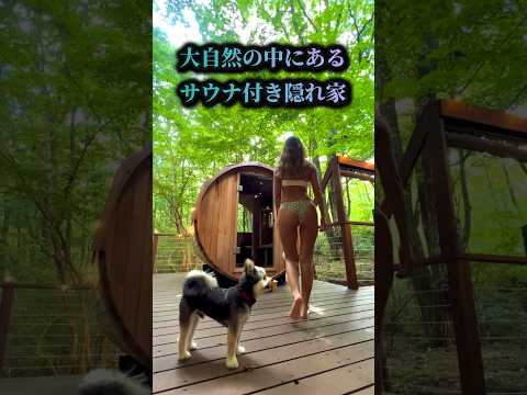 【那須】憧れのセクシーお姉さんと愛犬とバレルサウナ付きの隠れ家。#那須高原 #犬