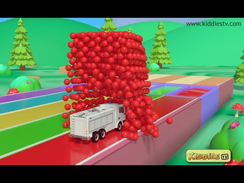 Learn colours with street vehicles | Wheels on the bus song for kids | #kidsvideo #viralkidsvideo