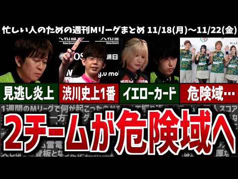 【週刊Mリーグ】2チームが絶望的なポイント状況へ…先週のMリーグニュース