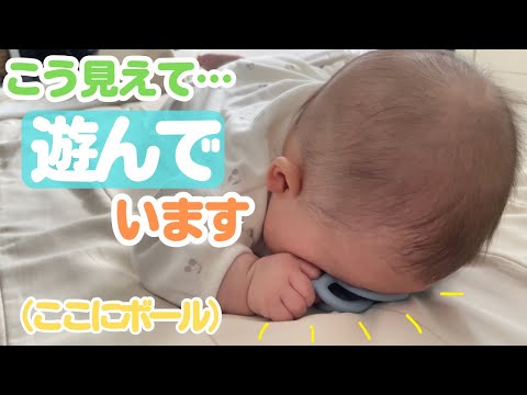 【埋没】心配！！ボール遊びで顔が埋まる赤ちゃん！？【抱っこ/バウンサー/笑顔/ボール遊び】