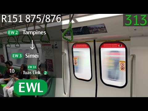 [SMRT] [Debut] Alstom Movia R151 [875/876] - Tampines » Simei (EWL)