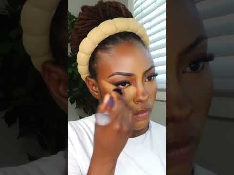 FULL GLAM MAKEUP TUTORIAL FOR BEGINNERS #woc #darkskin #blackgirlmakeup #brownskin #makeuptutorial