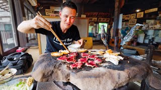 Unbelievable Japanese Food!! 🏔️ STONE BBQ in Mountains Japan!!