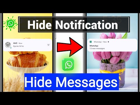 How to hide whatsapp notification | Whatsapp message notification hide kaise karen