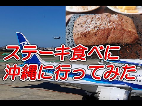 ANAマイル旅　沖縄にステーキを食いに行ってみた　福岡空港もよかったね～