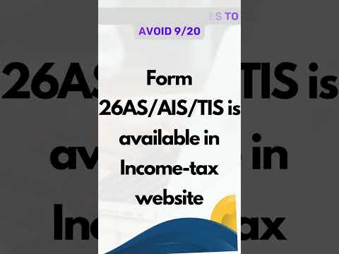 Income tax mistakes 9/20 | Not reconciling Form 26AS , AIS #taxfiling #taxtips #taxconsultant #itr