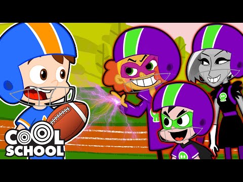 The Big Football Game w/ Drew Pendous 🏈 Cruel School vs Cool School 🏆 Cool School Cartons for Kids