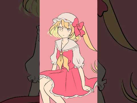 ほぼ1時間でフランドール・スカーレットを描く。#イラストメイキング #東方project