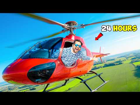 24 Hours Challenge In Helicopter...100% Real