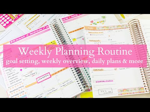 PLAN WITH ME | Weekly Reset Routine: Goal Setting + Weekly Overview  + Daily Planning