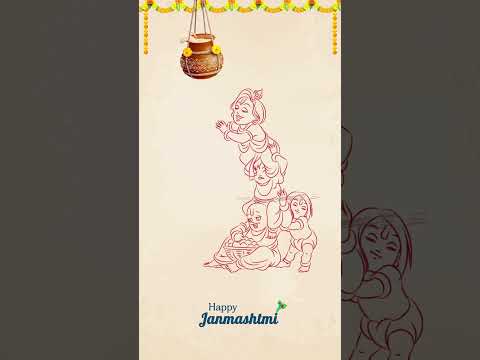 Happy Krishna Janmashtami, Janmashtami Animation, Janmashtami, Krishna Matki, Dahi Handi Animation