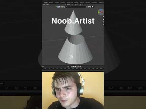 Noob vs Pro artist: knife cut through #blendertutorial #blender #blendercommunity #blender3d #b3d