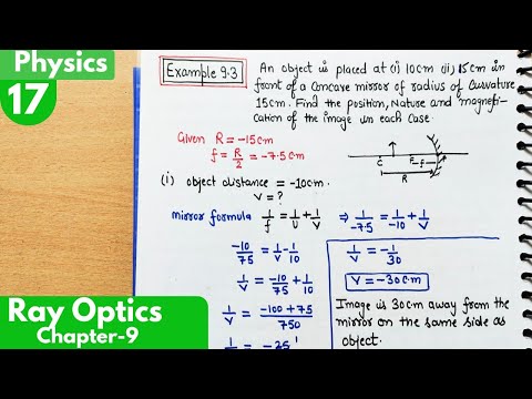 17) Example-9.3| Ray Optics and Optical Instruments Class12 Physics| Chapter-9 Ray Optics Class12