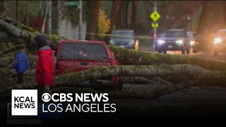 Bomb cyclone continues path towards Southern California after slamming Pacific Northwest