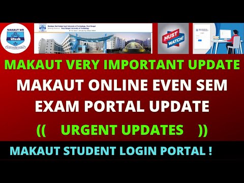 Makaut Urgent Important Update for all Makaut Students  ||  Makaut Online Even Sem Exam