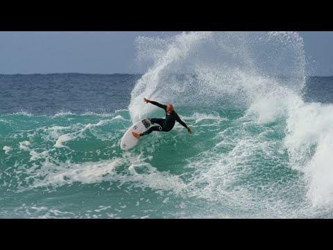 Kelly surfing Bells Beach