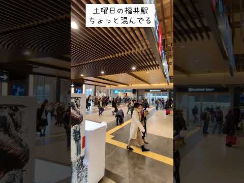 土曜の福井駅 ちょっとだけ混んでる ほんとちょっとだけ