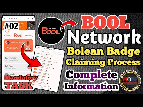 🚀 BOOL NETWORK HOW TO CLAIM BOLEAN BADGE/ALREADY $2M FUND RAISING/INCREASE YOUR TBOOL EARNING/TBOOL