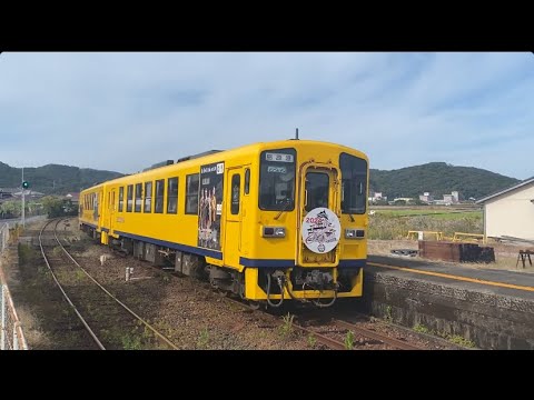 愛野駅　島原港行き普通列車到着