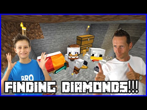 Finding Diamonds and Building Cave House with Ronald