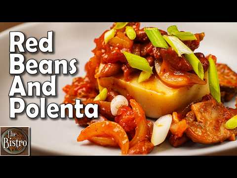 Spicy Red Beans and Polenta - Super Low FAT Meal!