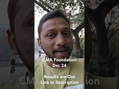 CMA Foundation Dec 24 Results Out | Check Link in Description and Comment