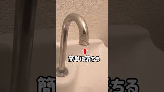 トイレ手洗いタンクの蛇口についた水垢を落とす