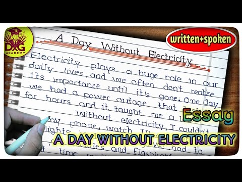 a day without electricity | a day without electricity essay | essay on a day without electricity |