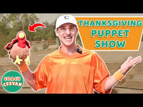 Thanksgiving Turkey Puppet Show 🦃 Kids Songs | Coach Ceevan