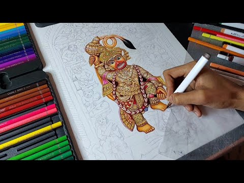 Shree kashtabhanjan dev hanuman ji | Detailing on clothes and body part tutorial video