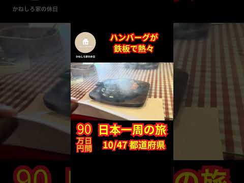 ハンバーグが鉄板で熱々 #shorts #旅行 #観光 #旅 #日本一周 #夫婦 #愛媛