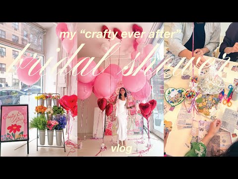 I threw myself a crafting themed bridal shower // DIY flower bouquet bar, first Peerspace, vlog