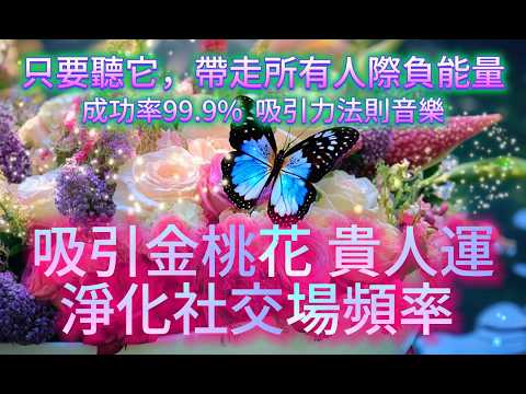 吸引金桃花 音樂 吸引力法則【百分之九十九驗證效果】 聽它！自帶團寵好人緣 金桃花 帶走社交負能量！消除低頻障礙和胡思亂想 提升人際運 淨化社交磁場頻率 提升貴人運 極致親和力 秒變人見人愛行走荷爾蒙