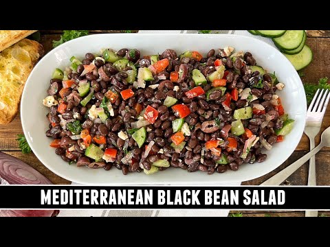 Mediterranean Black Bean Salad | HEART-HEALTHY 10 Minute Recipe