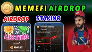 Memefi Airdrop Stake All Token | Memefi Token $MEMEFI Withdrawal| New update on major | Snapshot