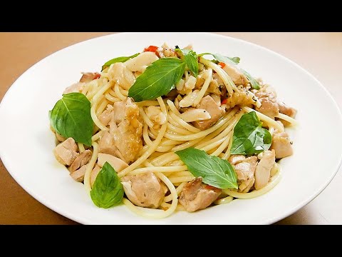 Black Sesame Oil Chicken Pasta